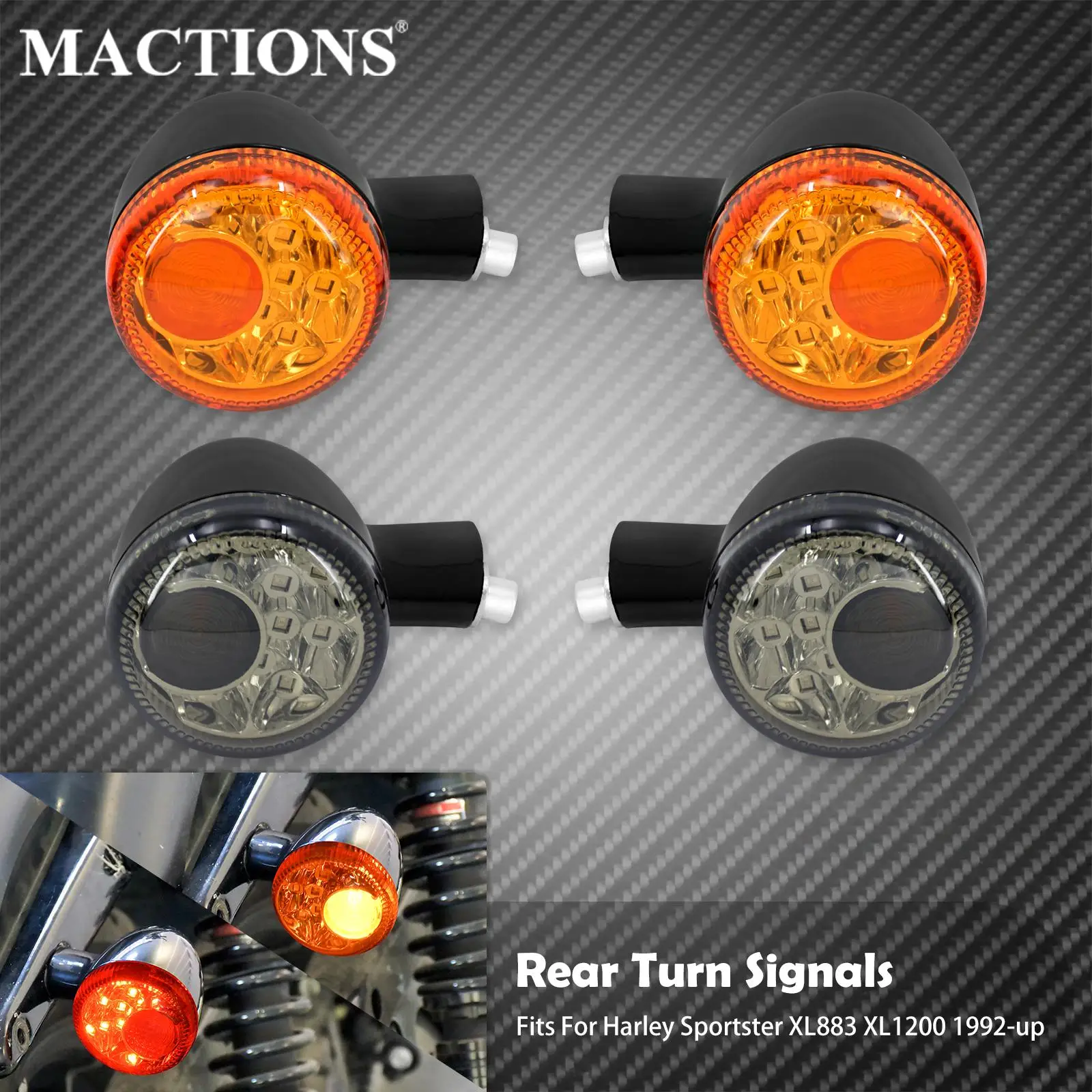 Motorcycle Rear Brake LED Turn Signal Light Indicator Running Lamp For Harley Sportster XL 883 1200 Iron Nightster 72 48 1992-22