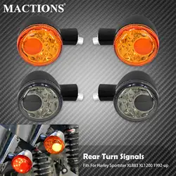 Intermitente LED de freno trasero para motocicleta, luz indicadora de marcha para Harley Sportster XL 883 1200 Iron Nightster 72 48 1992-22