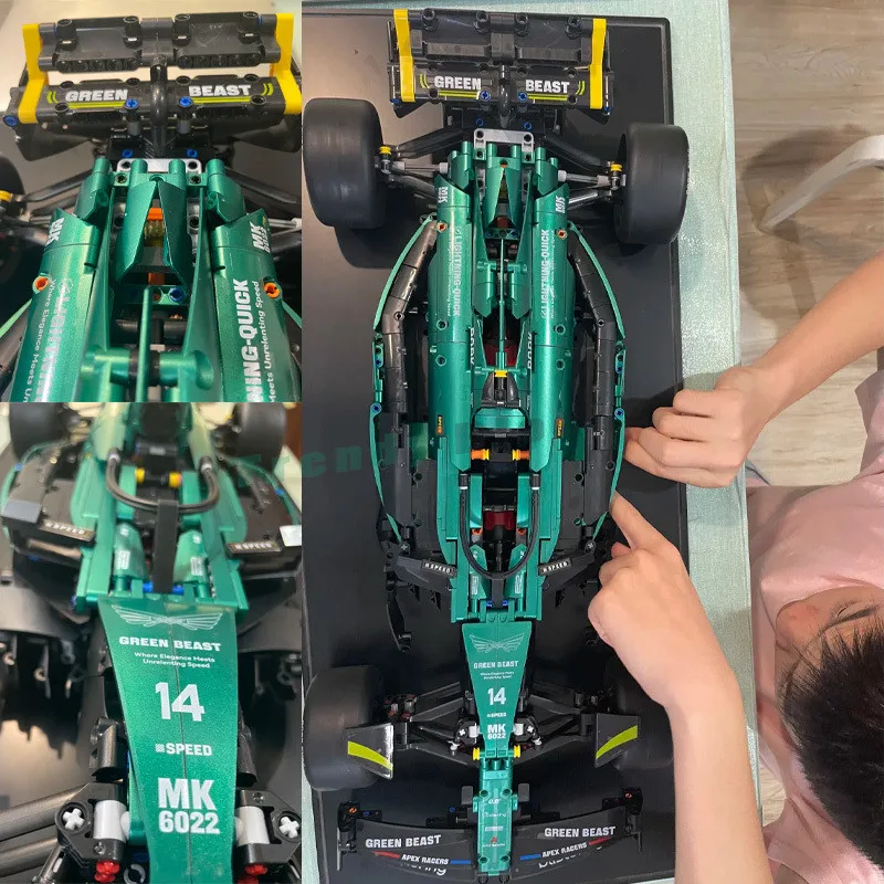 MK6022 1919 Uds 1:8 Martin Aramco AMR24 bloques de construcción MOC Technic F1 coche juguetes regalos para niños