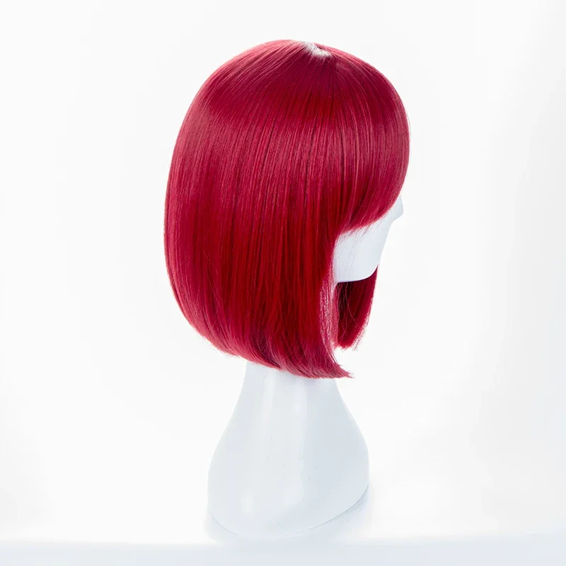 Danganronpa V3 Killing Harmony Yumeno Himiko Red Short Wig Cosplay Costume Dangan Ronpa Heat Resistant Hair Women Party Wigs