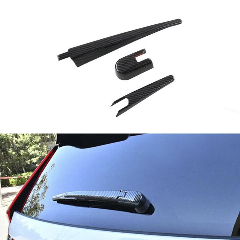 

3Pcs/set Rear Window Rain Wiper Blade Cover Trim Carbon Fiber For Honda CR-V CRV 2023 2024 Trim Styling Molding Frame Styling