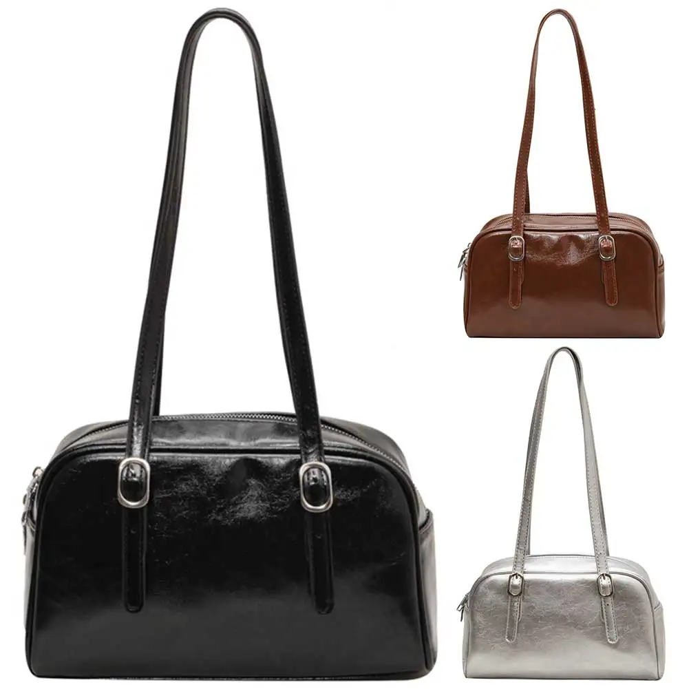 

Women Shoulder Bag Solid Color Fashion Handbag with Adjustable Strap Satchel Purse Underarm Bag for Work Shopping Travel