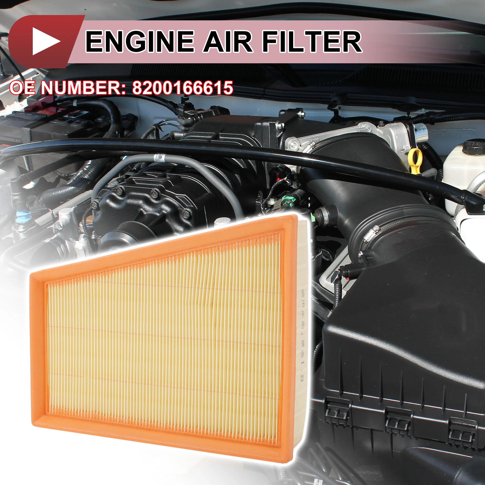 X Autohaux Car Engine Air Filter No.8200166615 for RENAULT GRAND 2004-2009 1 Pc