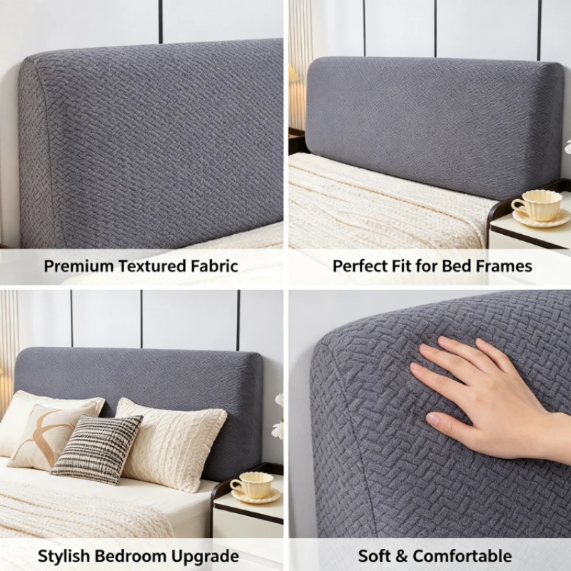 Universal All-inclusive Headboard Cover Arch Thickened Stretch Dustproof Slipcover Velvet Soft Protective Bed Headboard Covers