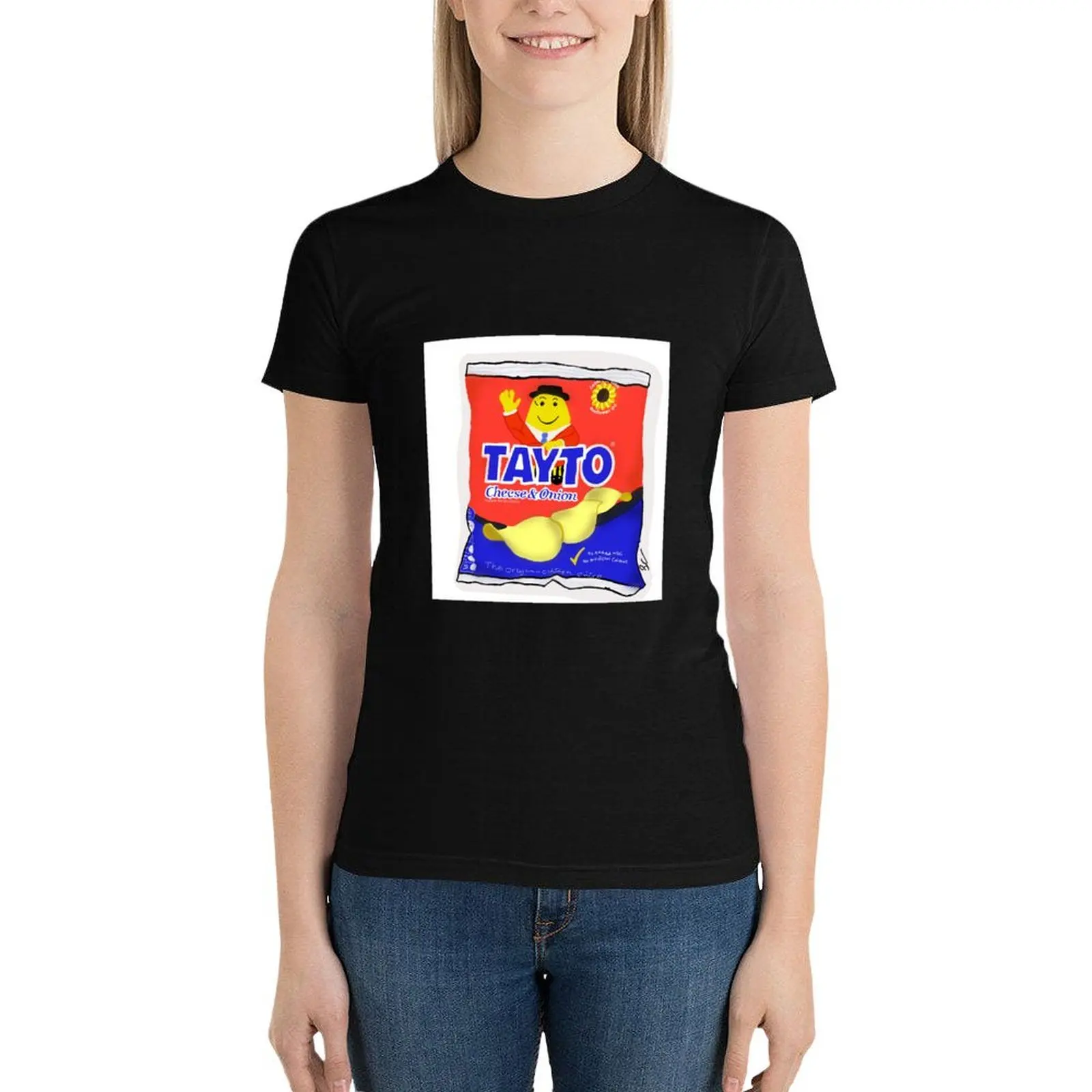 

Tayto cheese and onion Irish T-Shirt female graphics cute clothes Aesthetic clothing T-shirt Women