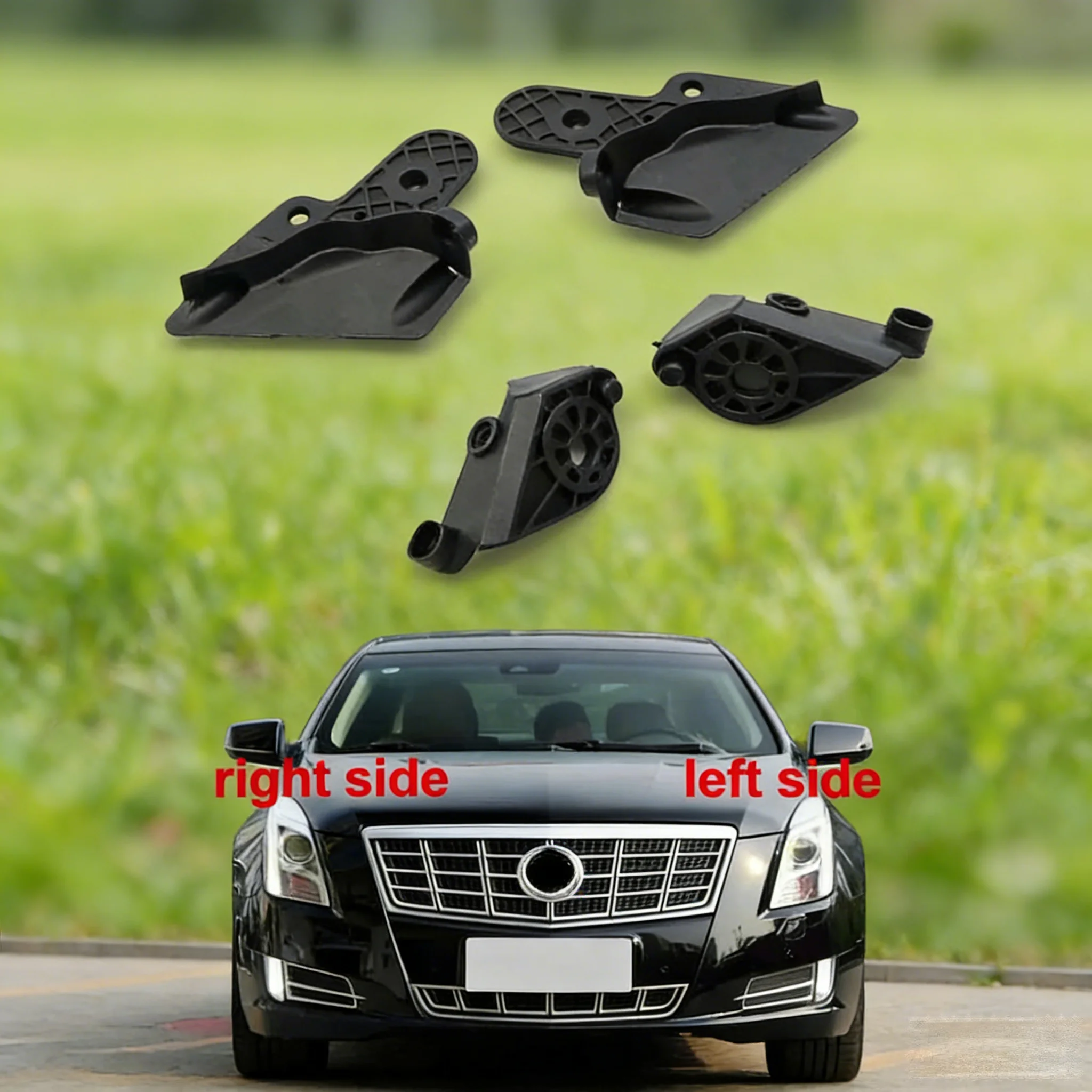 For Cadillac XTS 2013 2014 2015 2016 2017 Car Headlight Repair Kit Plastic Fixed Corners Black Light Stand Headlamp Bracket