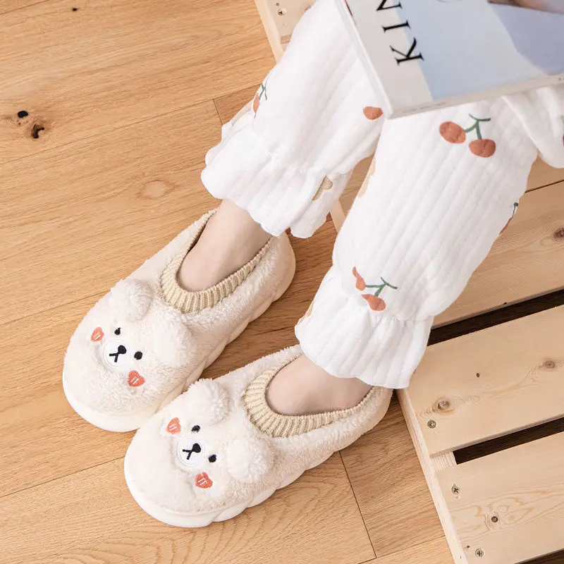 

​Spring Autumn Winter Cotton Maternity Slippers Cute Cartoon Pattern Pregnant Women Postpartum Swollen Feet Flat Shoes​
