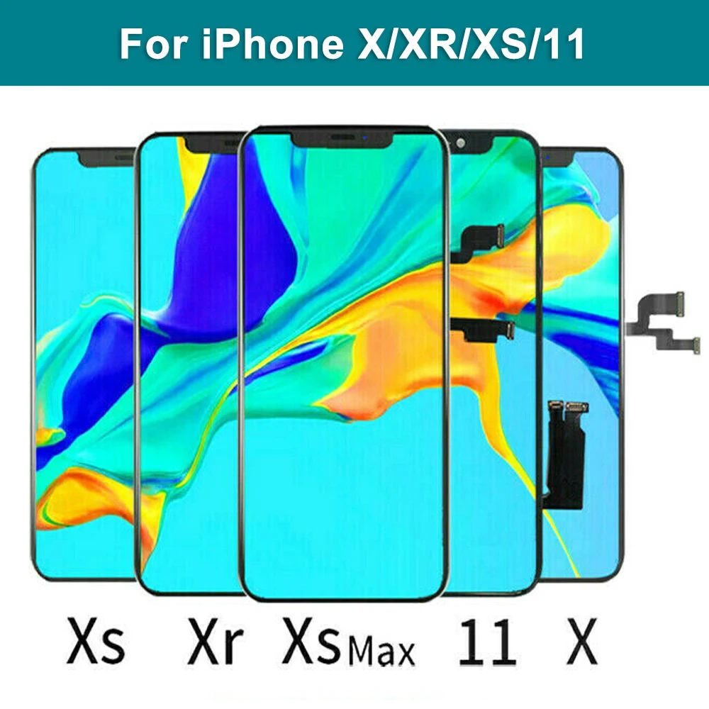 Pantalla Screen For iPhone X XR XS Max LCD Touch Screen Digitizer Assembly For iPhone 6 6s 6splus 7 7plus 8 Display Replacement