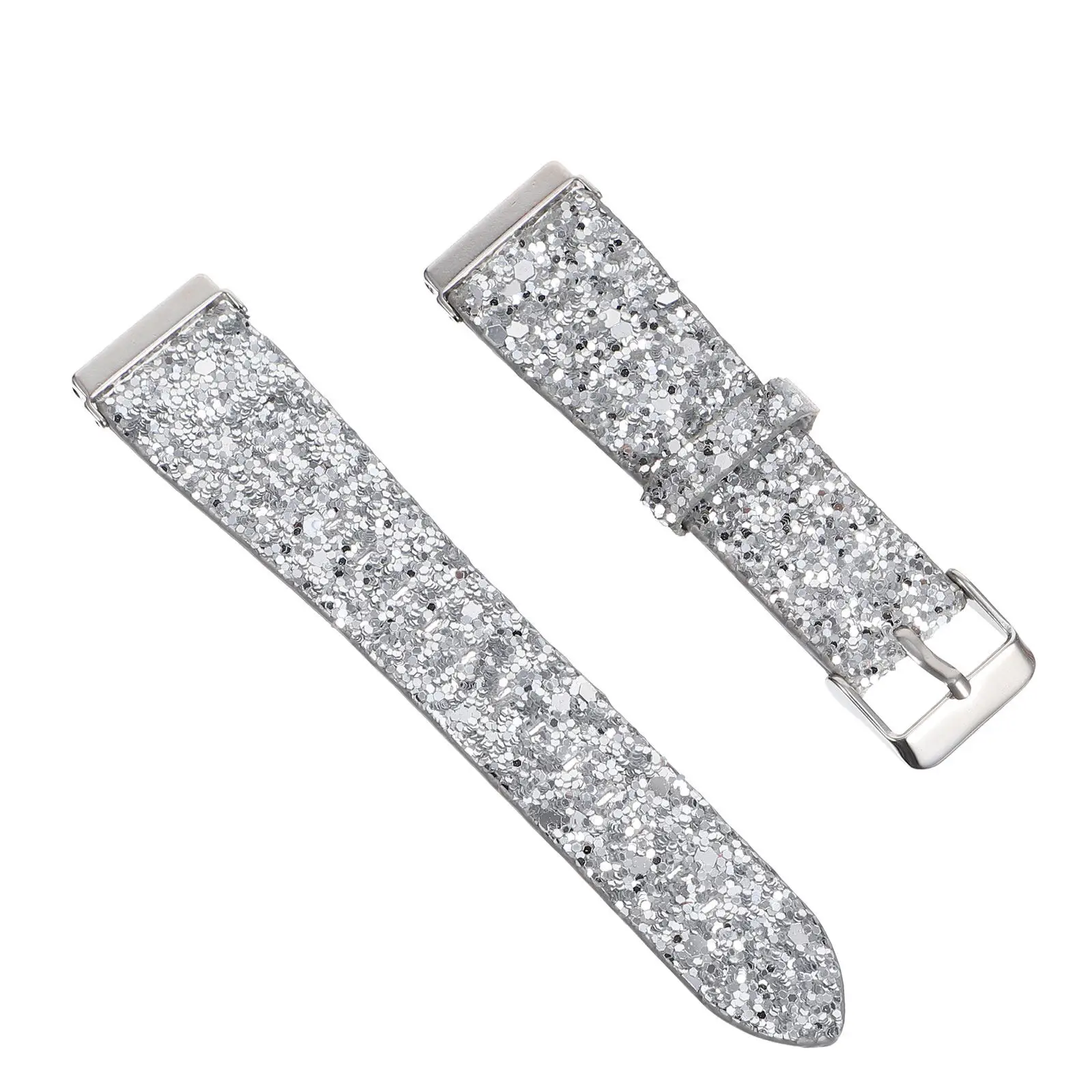 

Shiny Watchband for PU Strap Glitter Design Comfort Fit Replacement Wrist Watch Band
