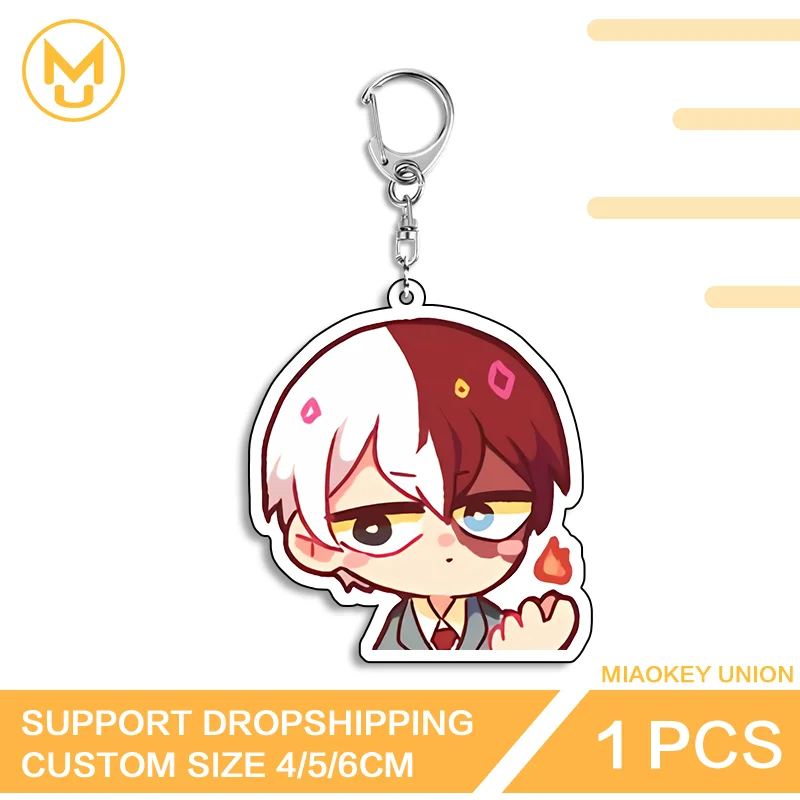 Shoto Todoroki Creative Double Sided Acrylic Keyring Popular Customizable Adorable Fashion Waterproof Bag Charm Accessory