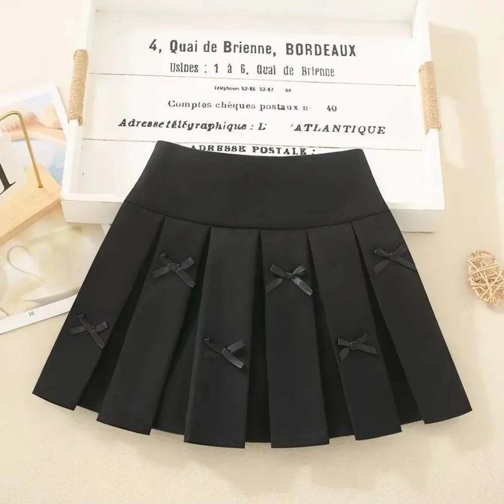 Solid Color Girls Pleated Skirt Spring Summer College Style a-line Short Skirt Little Girl's Half Skirt School Teenage Girls