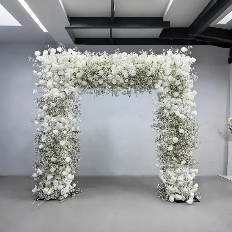

Custom White Silk Artificial Flower Arch Wedding Arch for Weddings