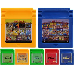 GBC Video Games Cartucho, Console Card Compilação, 16 Bit, 61 em 1, 108 em 1, Super 22 em 1, Presente