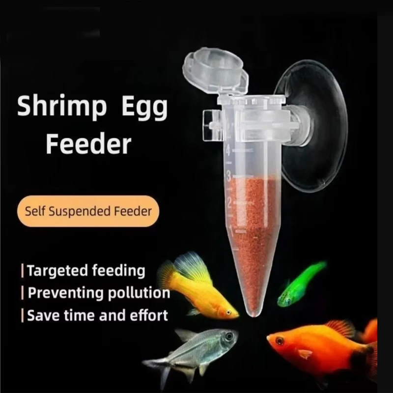 Automatic Fish Feeding Tool  Feeder Cone Shrimp Egg Worm Funnel Cup Ornamental Aquarium Accessories with Suction Precision Feed