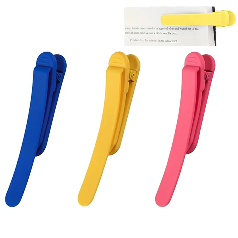 Silicone Bookmark Buckle Clip Notebook Book Markers Page Divider Staionery Supplies