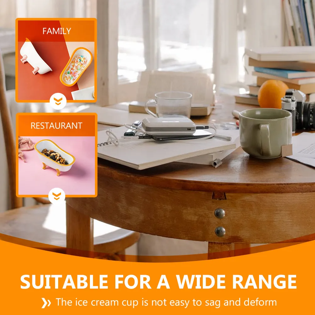 

Керамическая десертная чаша на ножке для мороженого, парфе, фруктовых салатов, мини-креманка для закусок, для домашней кухни, коллекция посуды