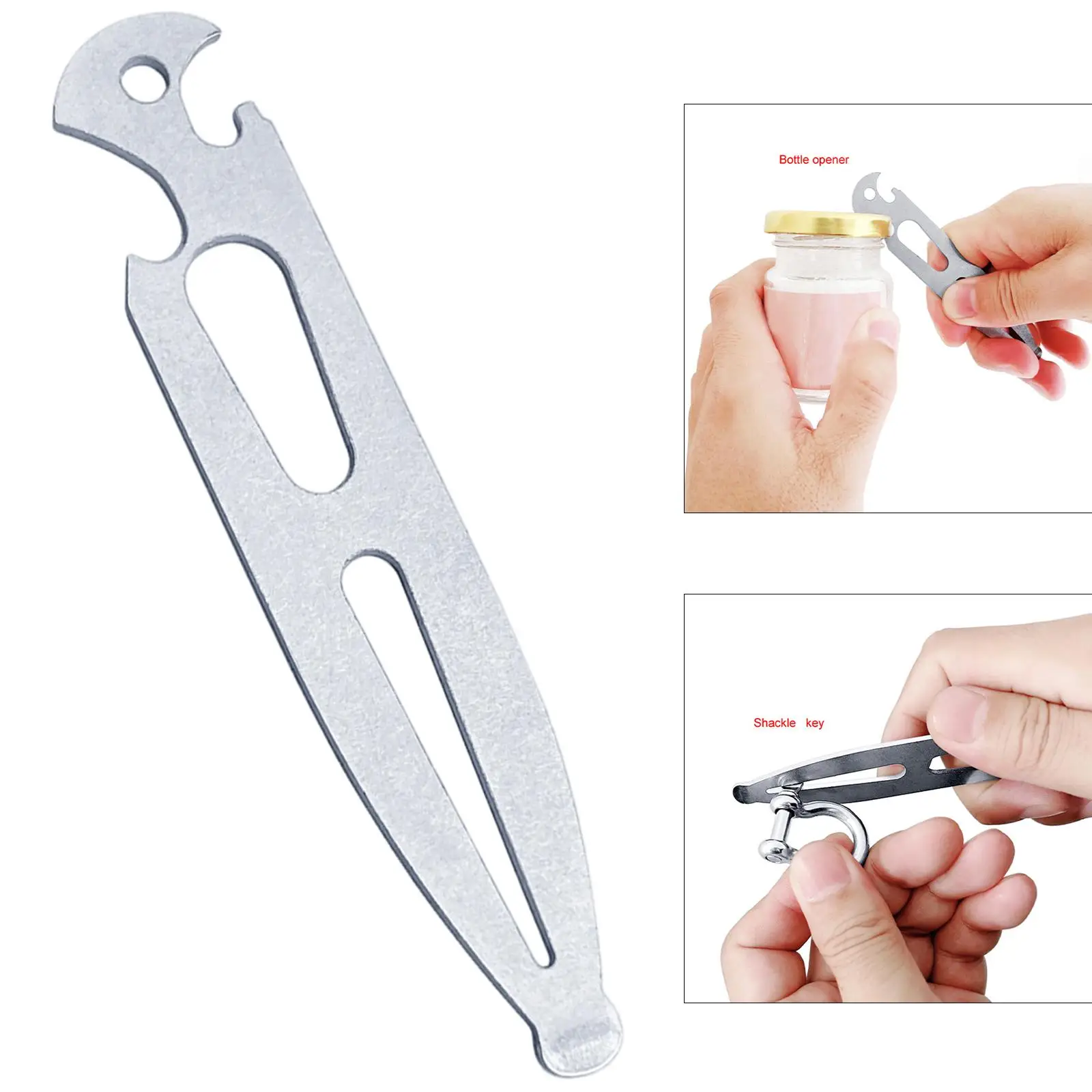MagiDeal Shackle Key with Bottle Opener/ Multi-Tool Emergency Tool Kit Boat Deck