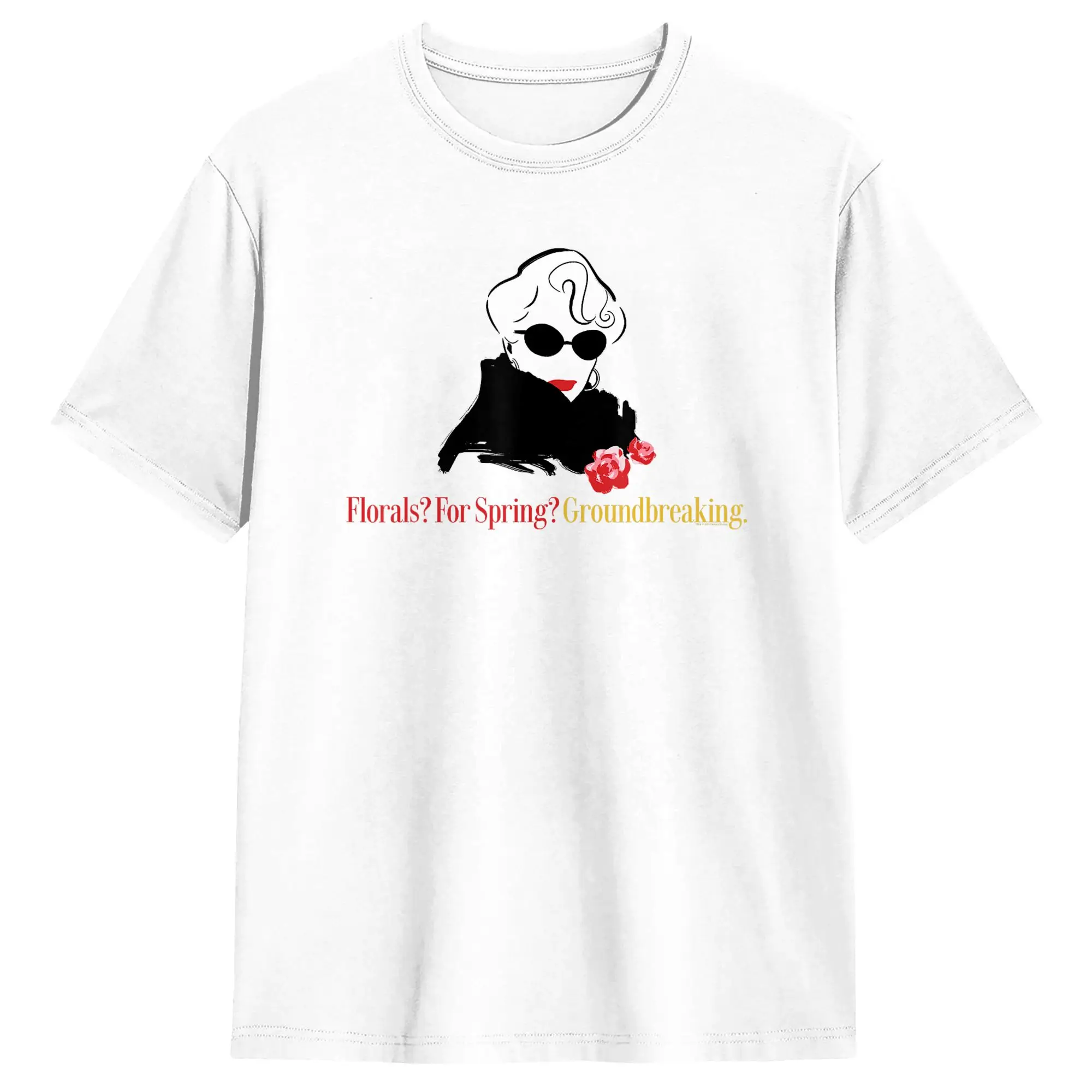 The Devil Wears Pradad T-Shirt Miranda Florals For Spring Quote Fashion T-Shirts Short Sleeves Tops Summer 100% Cotton Top Tees