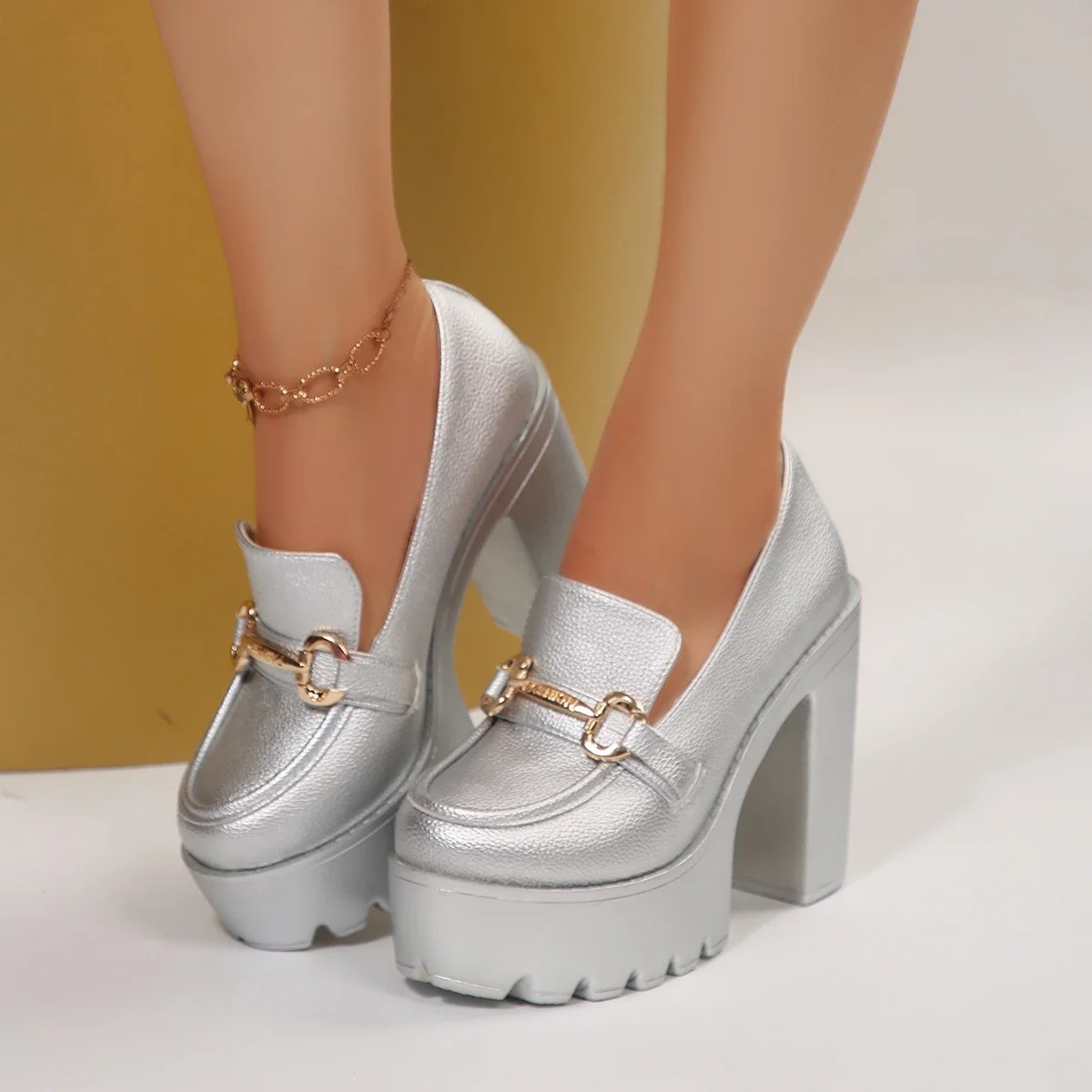 Women High Heel Pumps Brand Soft Leather Luxury Heels Woman Outdoor High Heels Platform Shoes Woman Trend Retro Designer Pumps