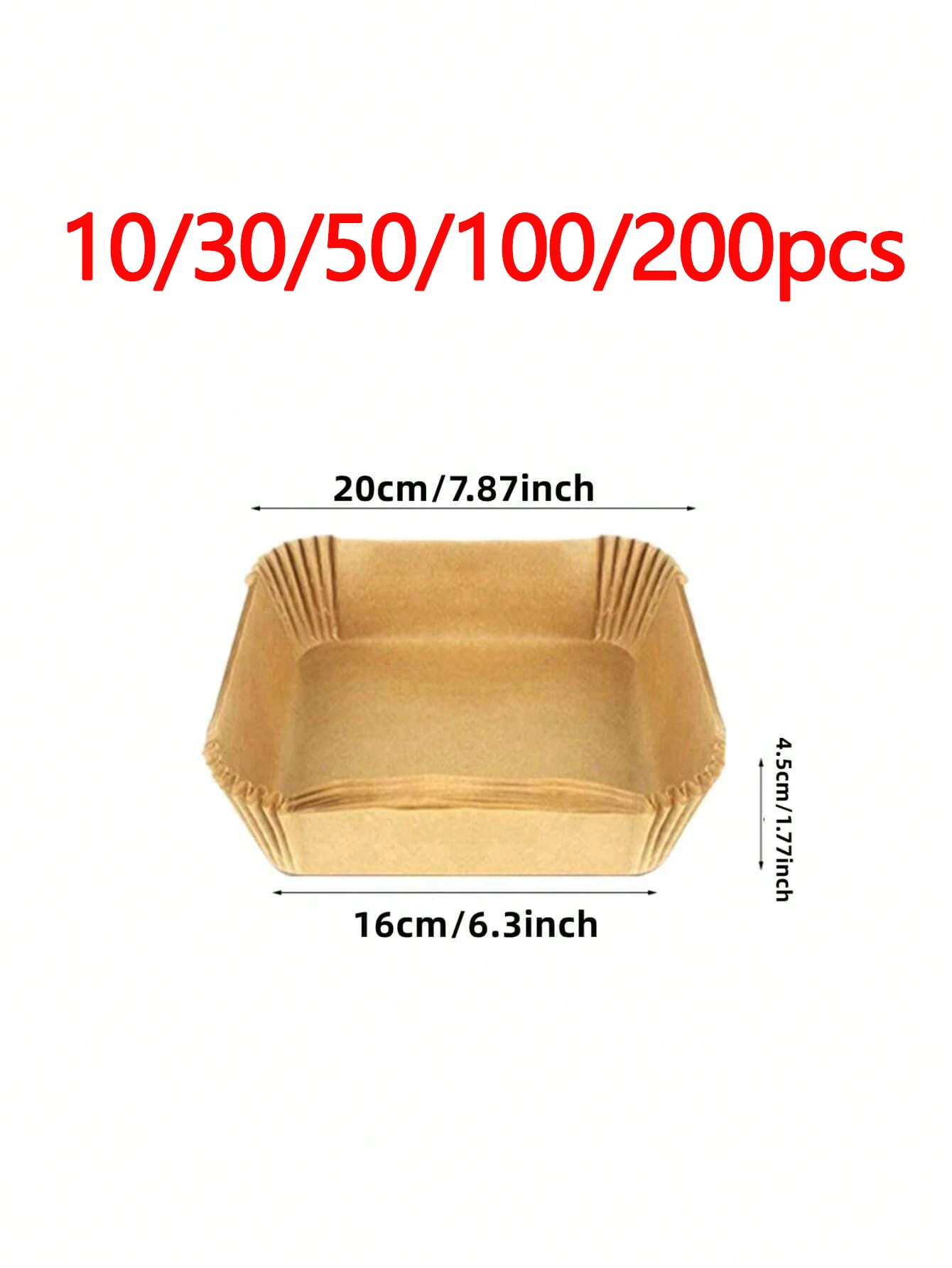 10-200pcs Disposable Air Fryer Paper Non-Stick Kitchen Baking Airfryer Mat Oilproof Micro-wave Barbecue Pad Baking Paper Liner