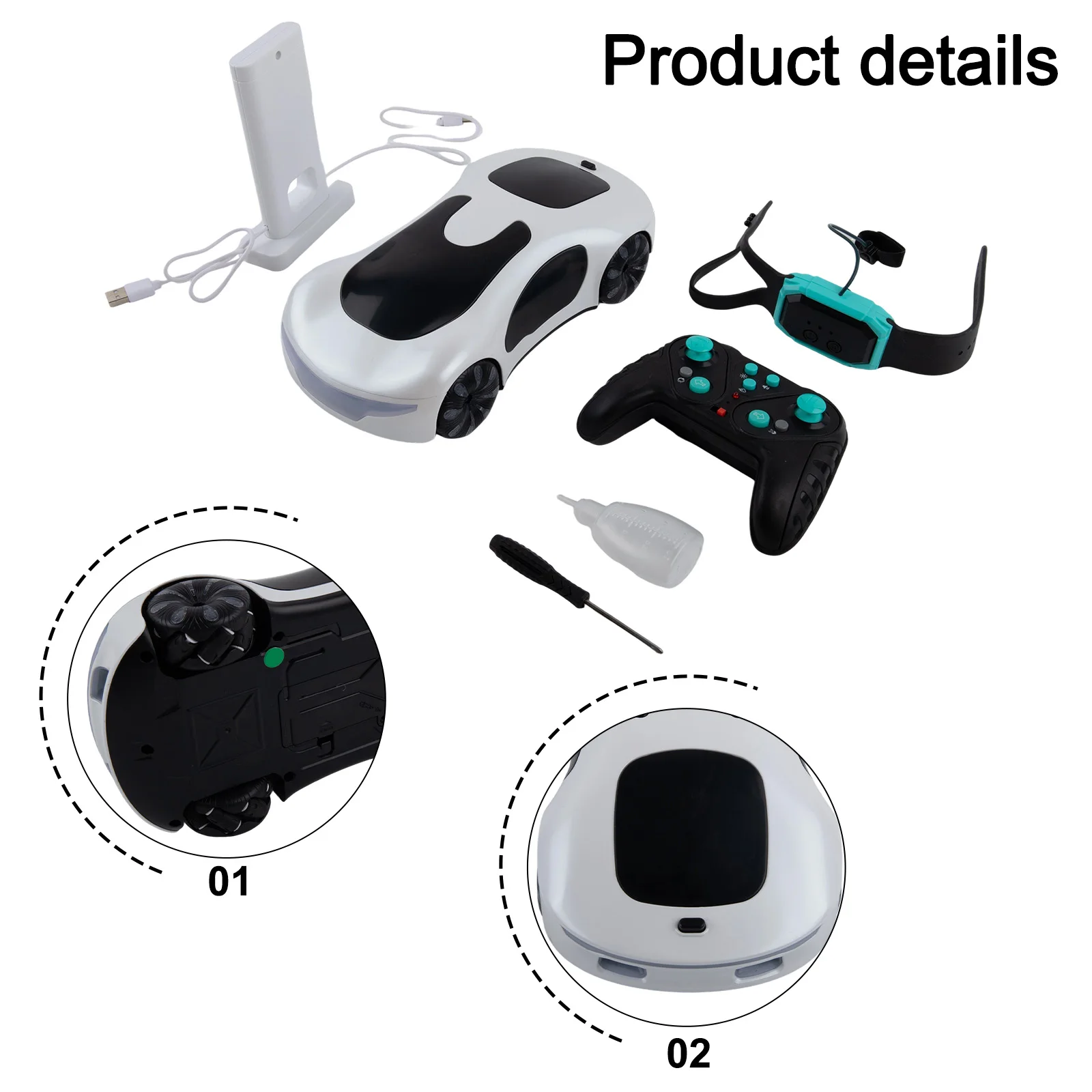 Gesture Sensing RC Drifts Car With Double Spray Music Light 360 Rotation Stunt For Boys Girls Electronic Interactive Toys