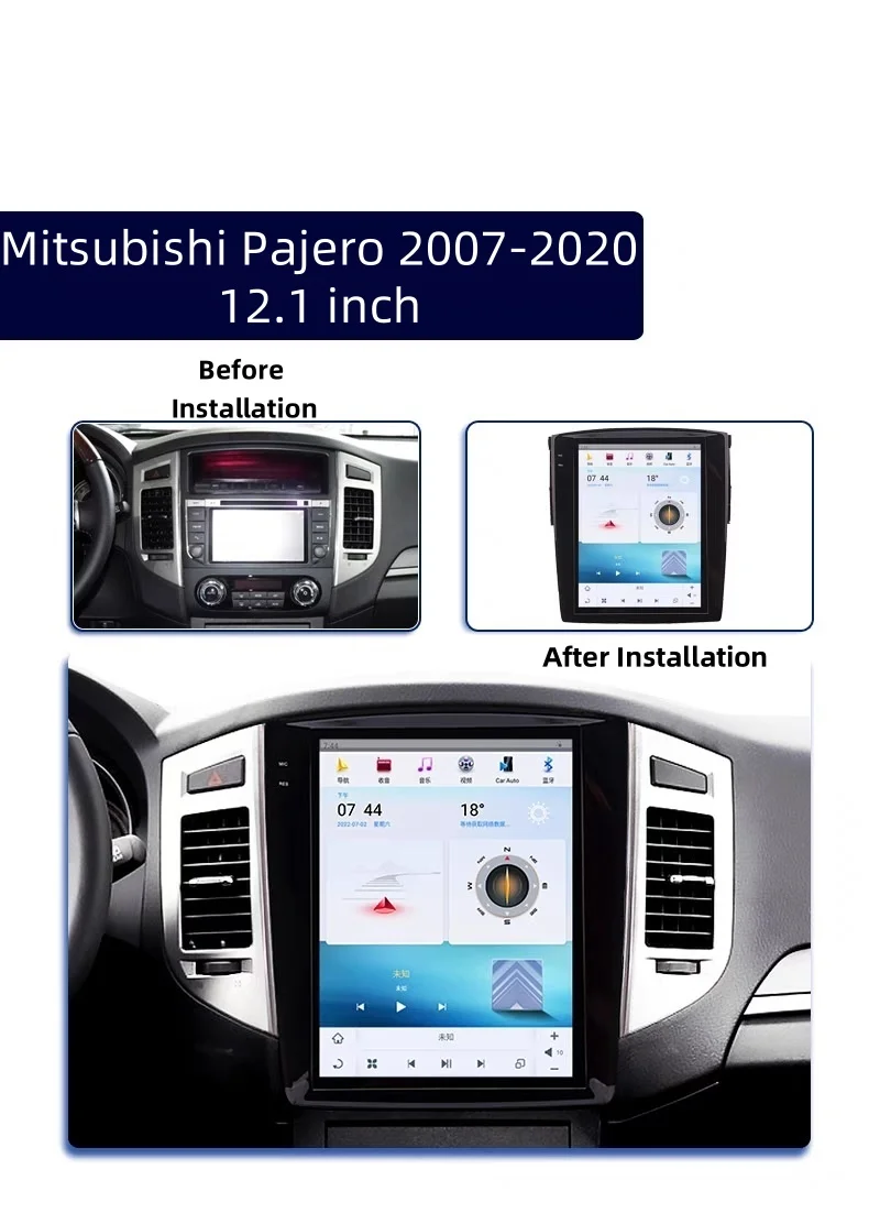 أندرويد لميتسوبيشي باجيرو V97 V93 شوغون مونتيرو 2006-2016 سيارة مشغل وسائط متعددة لتحديد المواقع والملاحة راديو ستيريو Carplay فيديو