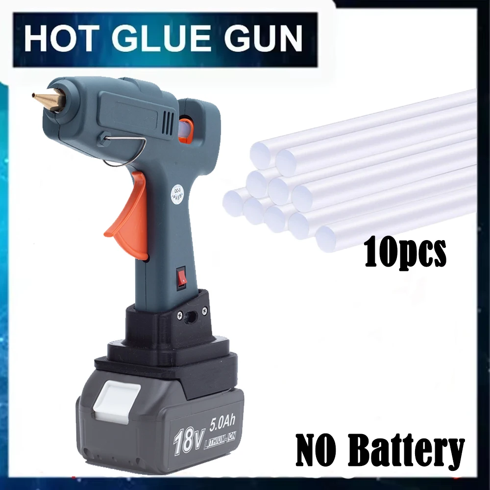 

Cordless Hot Melt Glue Gun For Makita 18V Lithium Battery with 10Pcs Glue Sticks Arts&DIY Electric Heat Repair Tool（NO Battery )