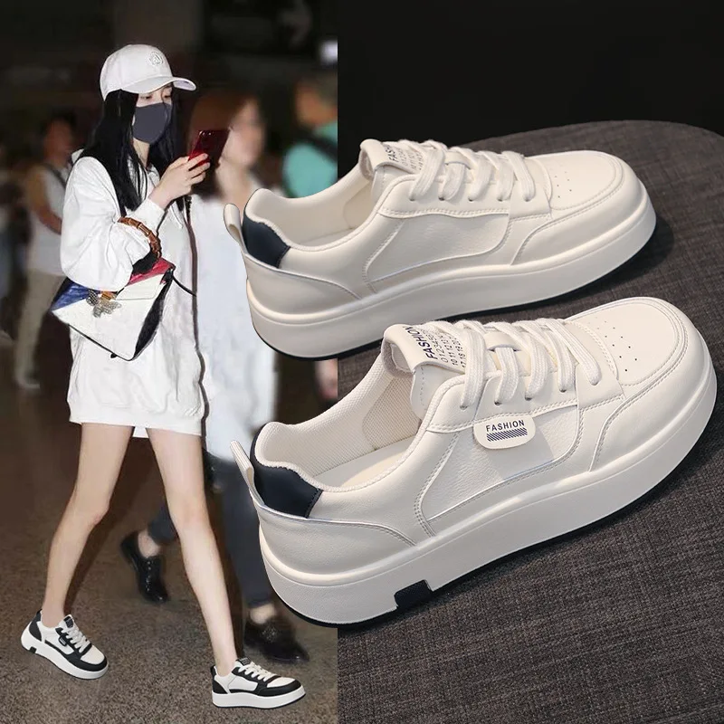 

Women's trendy soft-soled white sneakers 2025 Autumn New Student Versatile Sneakers Lightweight Casual Sports Shoes