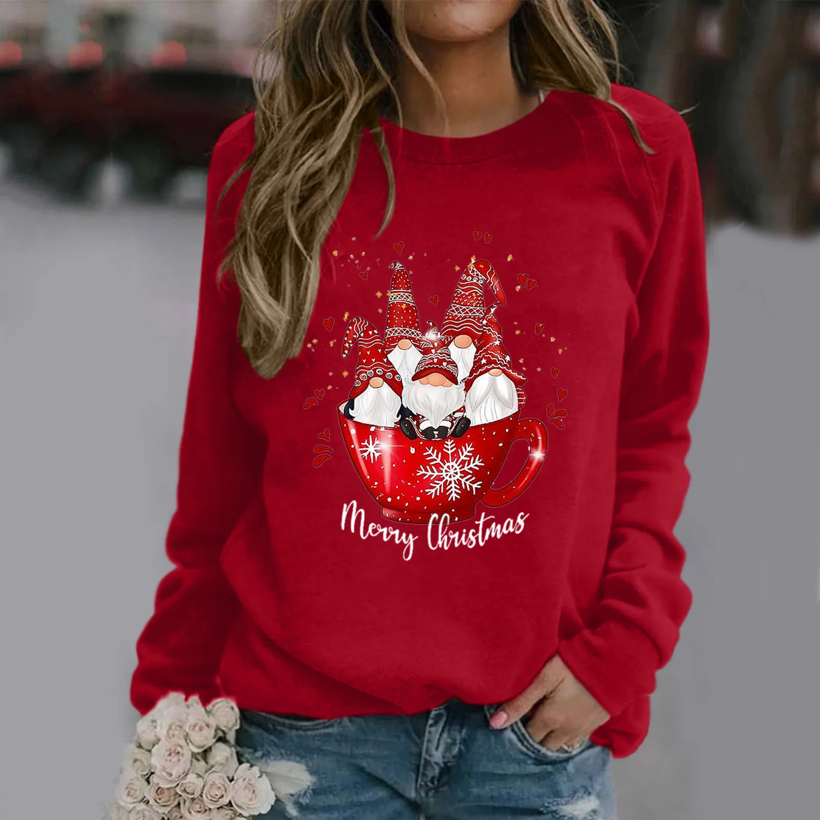 Christmas Pullover Casual Fashion Women\'s Streetwear Sweatshirt Print Hooded Long-Sleeved Women\'s Hoodies Sweatshirts свитшот