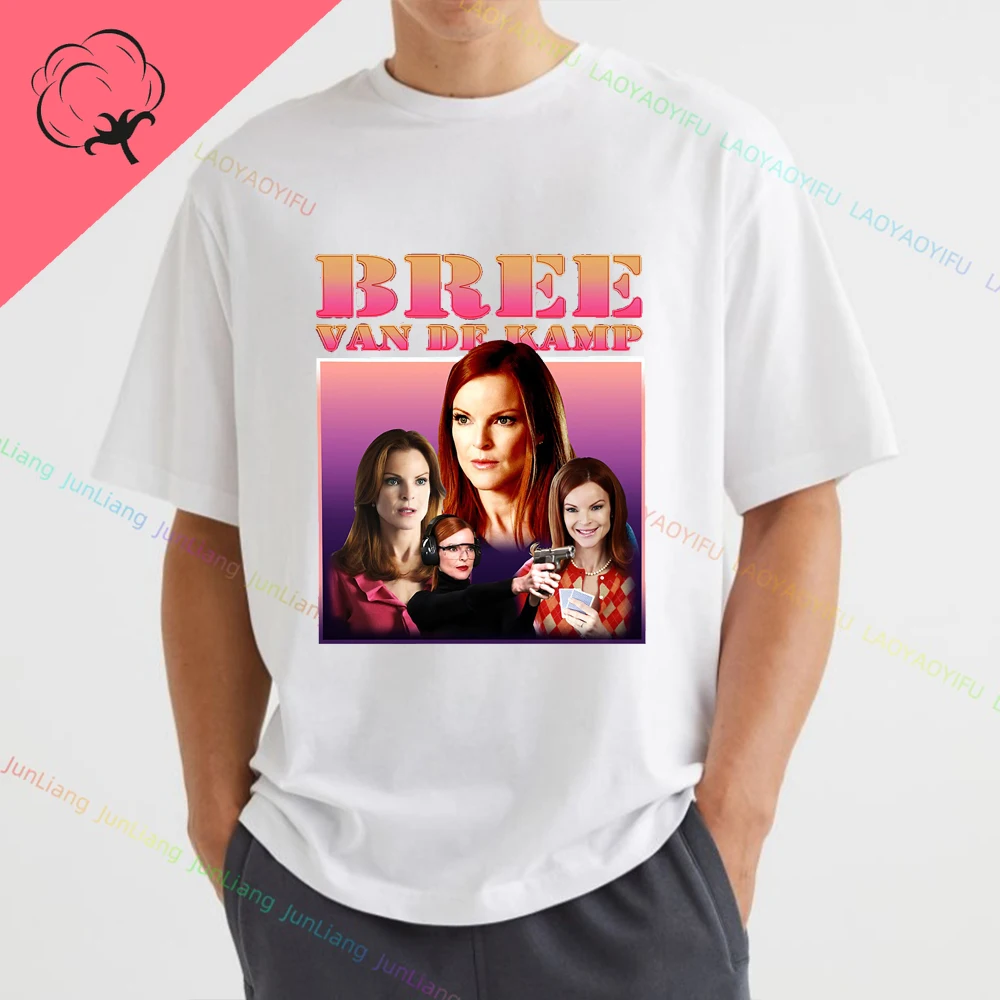 Классическая футболка Bree Van De Kamp Tribute, Отчаянные домохозяйки, Сьюзан Габриэль, креативный 100% хлопок, Edie Britt, мужской полиэстер