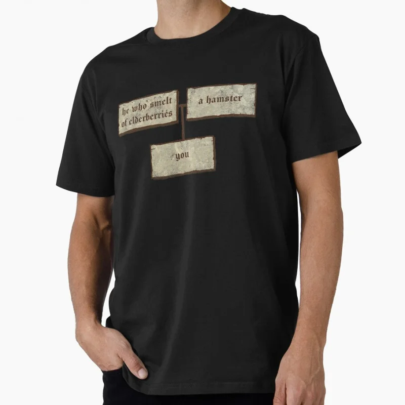 

Your father smelt of elderberries 80s British comedy Monty Python Funny Gift T shirt for men Large size Tops 100% cotton print