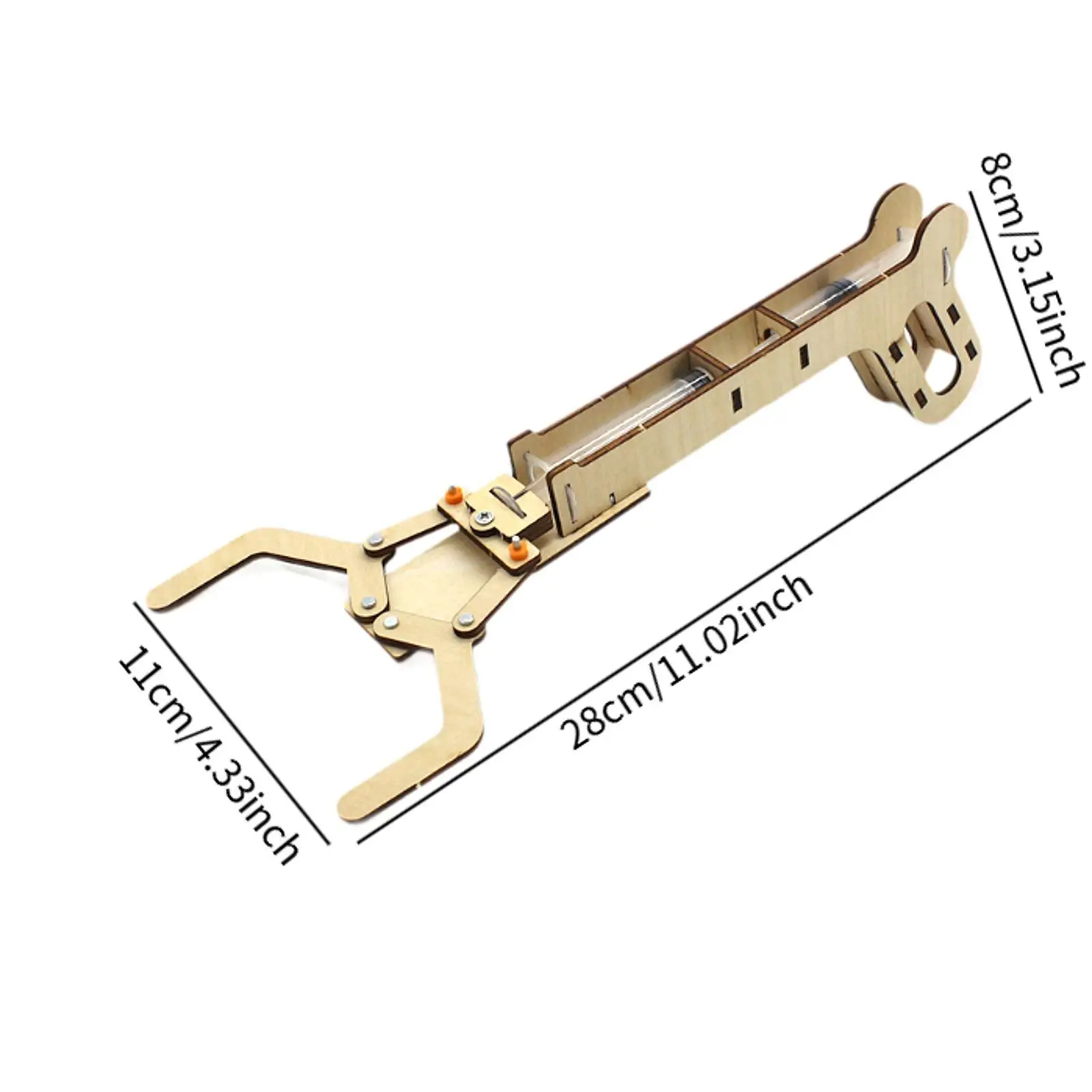 Holzbausatz, hydraulisches Roboterarm-Modell-Set, handgefertigtes Wissenschaftsset für Jungen, Mädchen, Erwachsene, Grundschul-Geburtstagsgeschenke