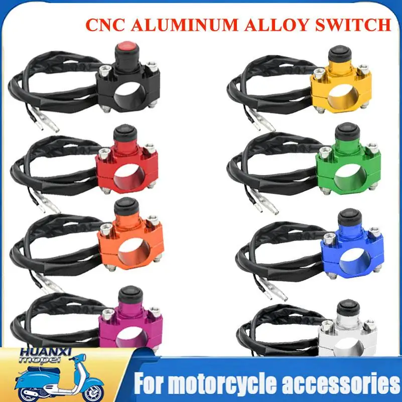 CNC Universal Motorcycle Engine Stop Start Kill Switch Momentary Push Button Switch For CRF250 CRF450