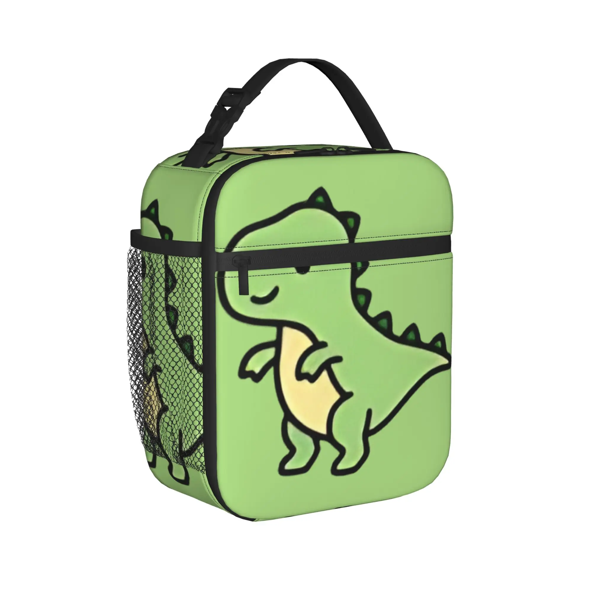 T-Rex Dinosaur Lunch Bag Office Portable Zipper Tote Food Bags For Women  Oxford Graphic Design Cooler Bag