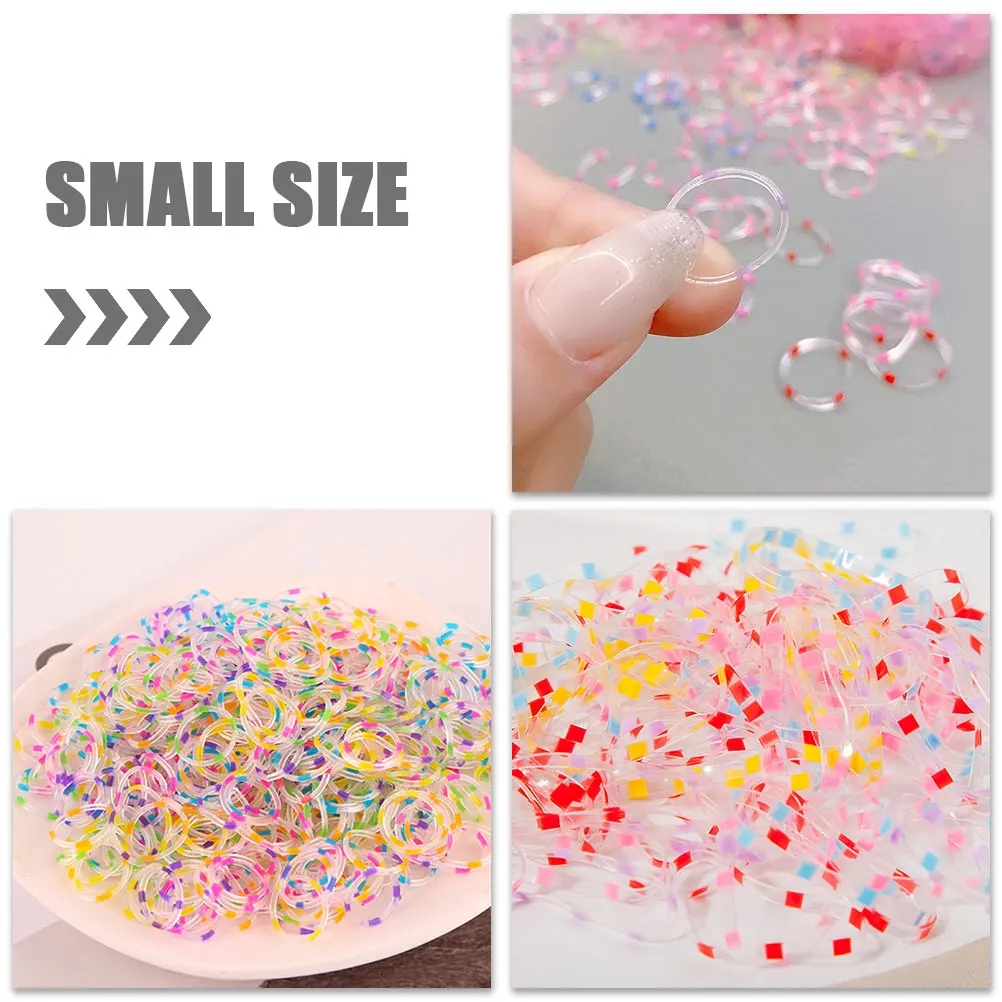 

1000pcs Thick Elastic Hair Bands Kids Mixed Color Rubber Bands Secure Hold Ponytail Ties Strong Stretchy Hairstyles