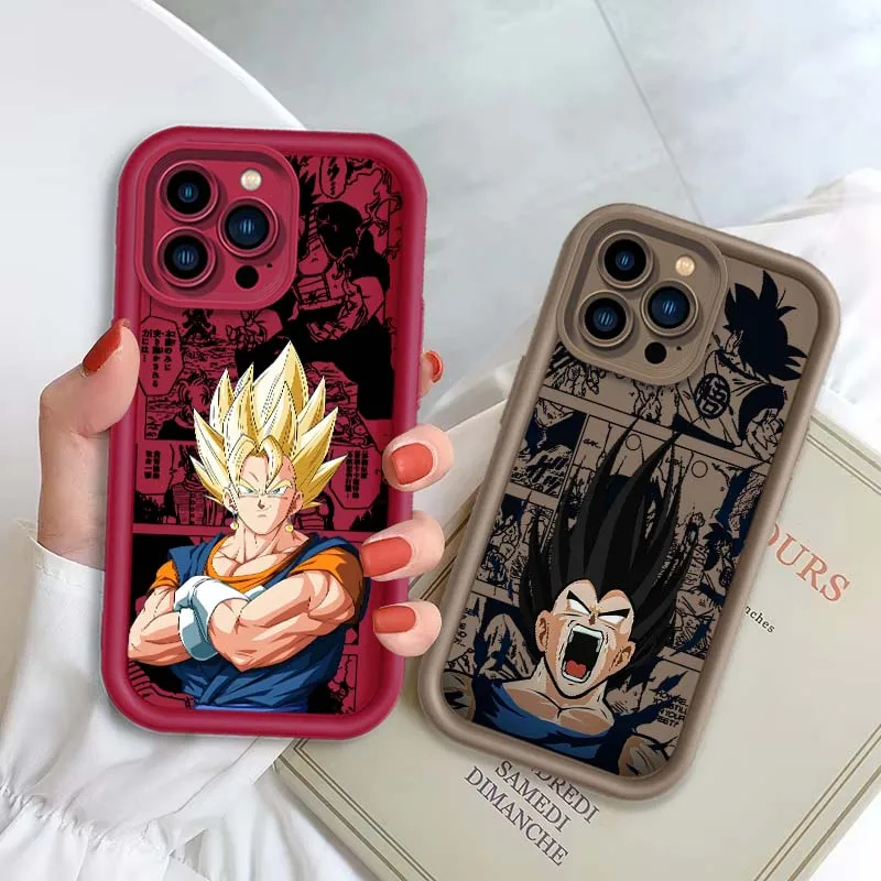 D-Dragon Ball Anime Saiyan Para Apple iPhone 17 16 15 14 13 12 11 Plus Pro Max Olho Escada Capa de telefone