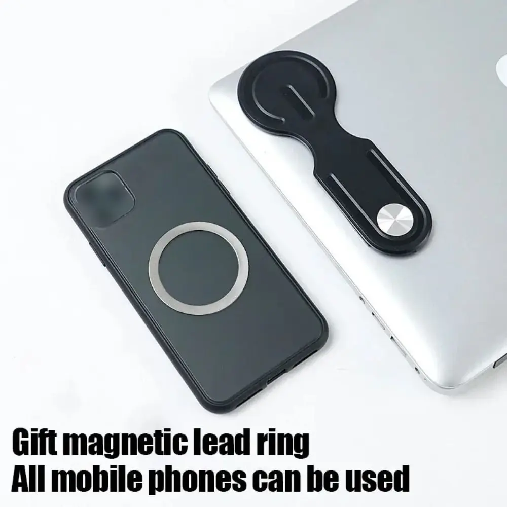 

Новый пластиковый магнитный держатель для телефона, магнитный дизайн, заднее крепление для ноутбука, вращающаяся подставка, крепление для смартфона