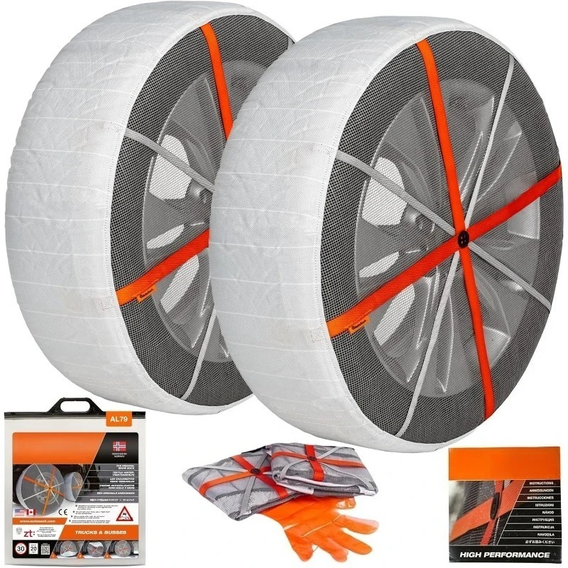

Commercial Vehicles and Trucks AL79, Snow Socks for Tires, Pack of 2