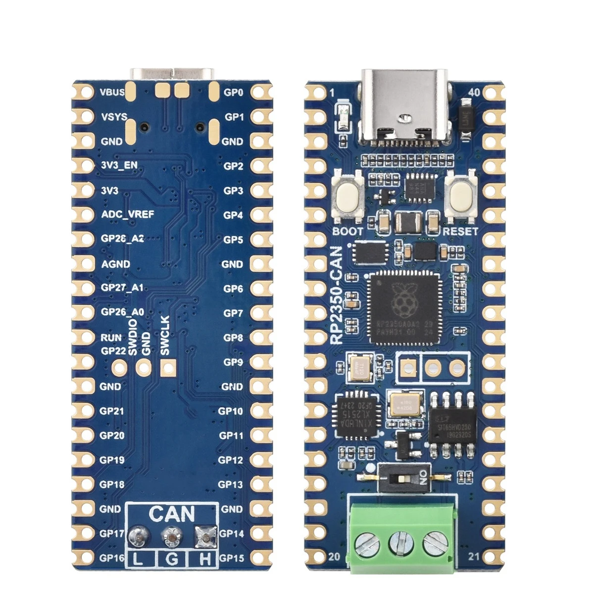 

Плата разработки CAN RP2350, чип контроллера CAN XL2515 на плате