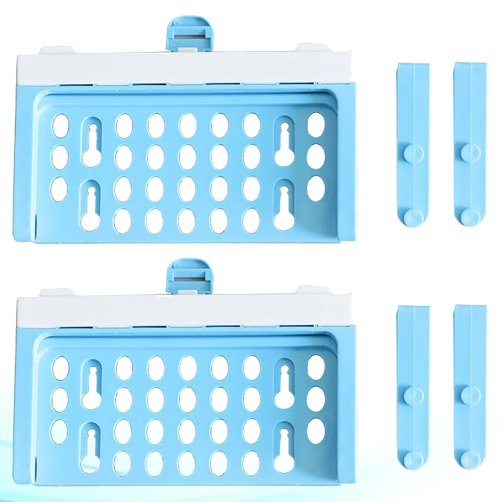 2 قطعة كيس النفايات المعلقة رف طوي Pp رفوف التخزين للمنزل المطبخ الحمام كيس القمامة الرف القمامة المنظم #1