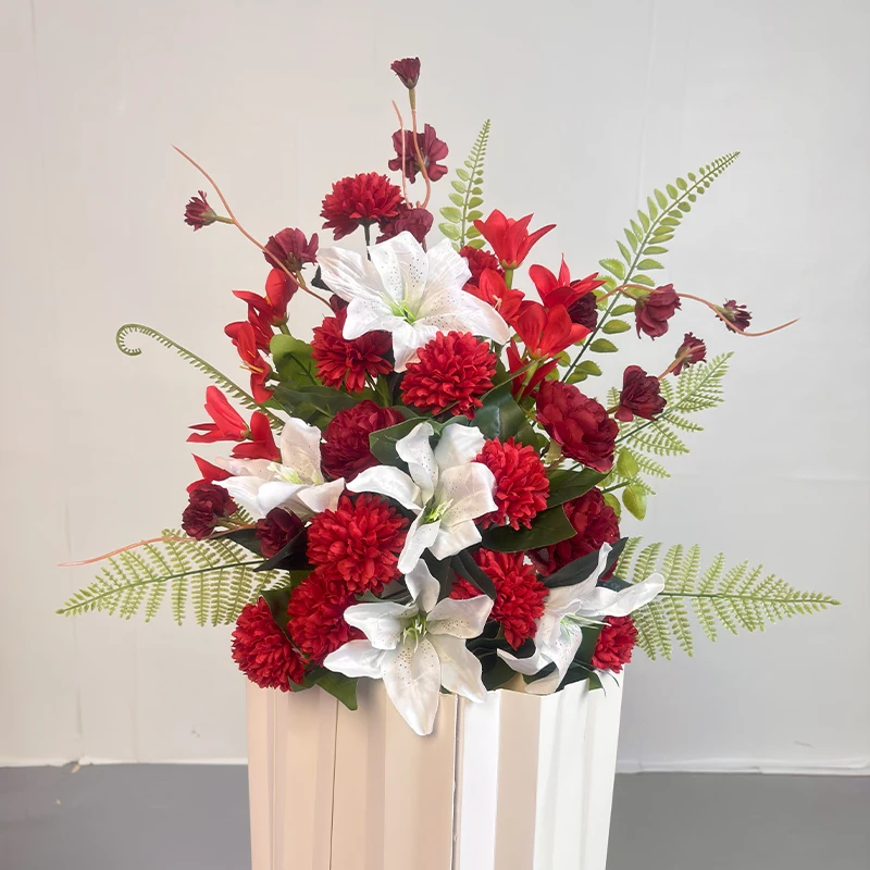 

Свадебные искусственные цветы, украшение для пола, цветочная композиция для подиума, фоновые украшения для помолвки, цветы