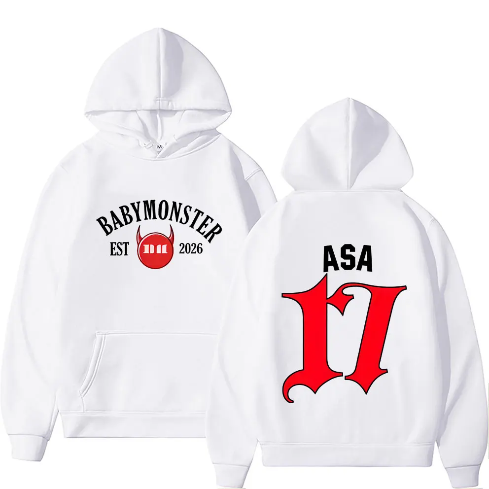 

Babymonster Ahyeon Asa Rami Rora Ruka Pharita Chiquita Tour 2026 Hoodie Men Women Fashion Oversized Pullover Man Vintage Hoodies