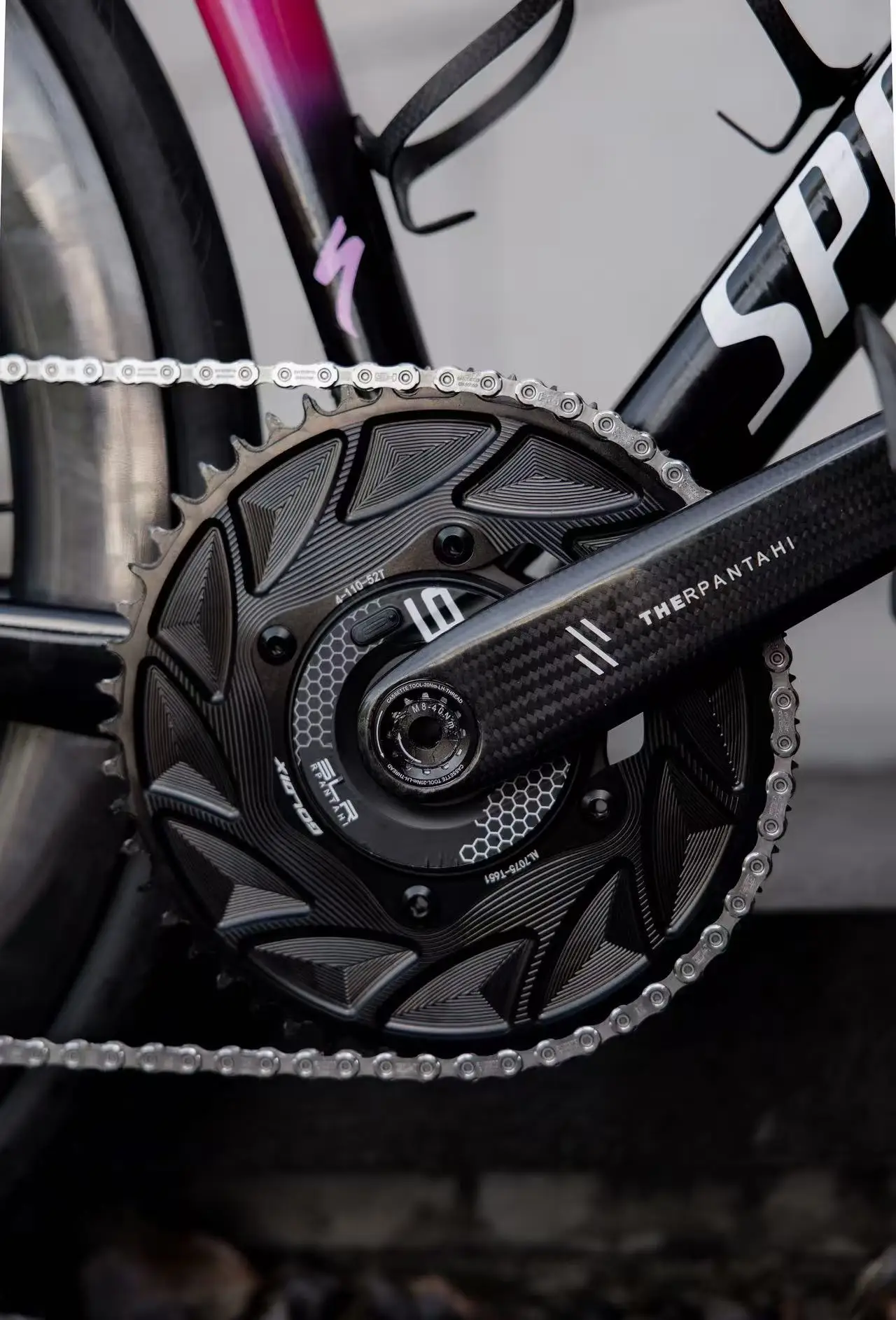 RPANTAHI Rennrad-Carbonfaser-Kurbelgarnitur SLRPower Meter Fahrrad-Kettenblattklemme Smart Riding Precision EASTON-Schnittstelle 150–172,5 mm – Detail 23