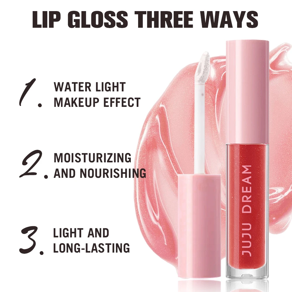 1pc/4pcs, Moisturizing Lip Oil, Candy Lip Glaze, Mirror Pearlescent Nude Lip Gloss In 4 Shades, Moisturizing And Nourishing