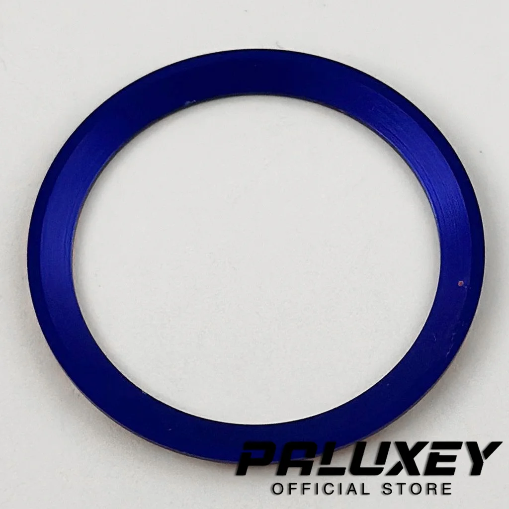 المنحدر الأزرق الأحمر 38 مللي متر * 30.6 مللي متر جودة عالية الغوص الألومنيوم الحافة إدراج صالح 40 مللي متر حالة NH35 NH34 NH36 GMT ساعة يد تعمل بالحركة الأوتوماتيكية