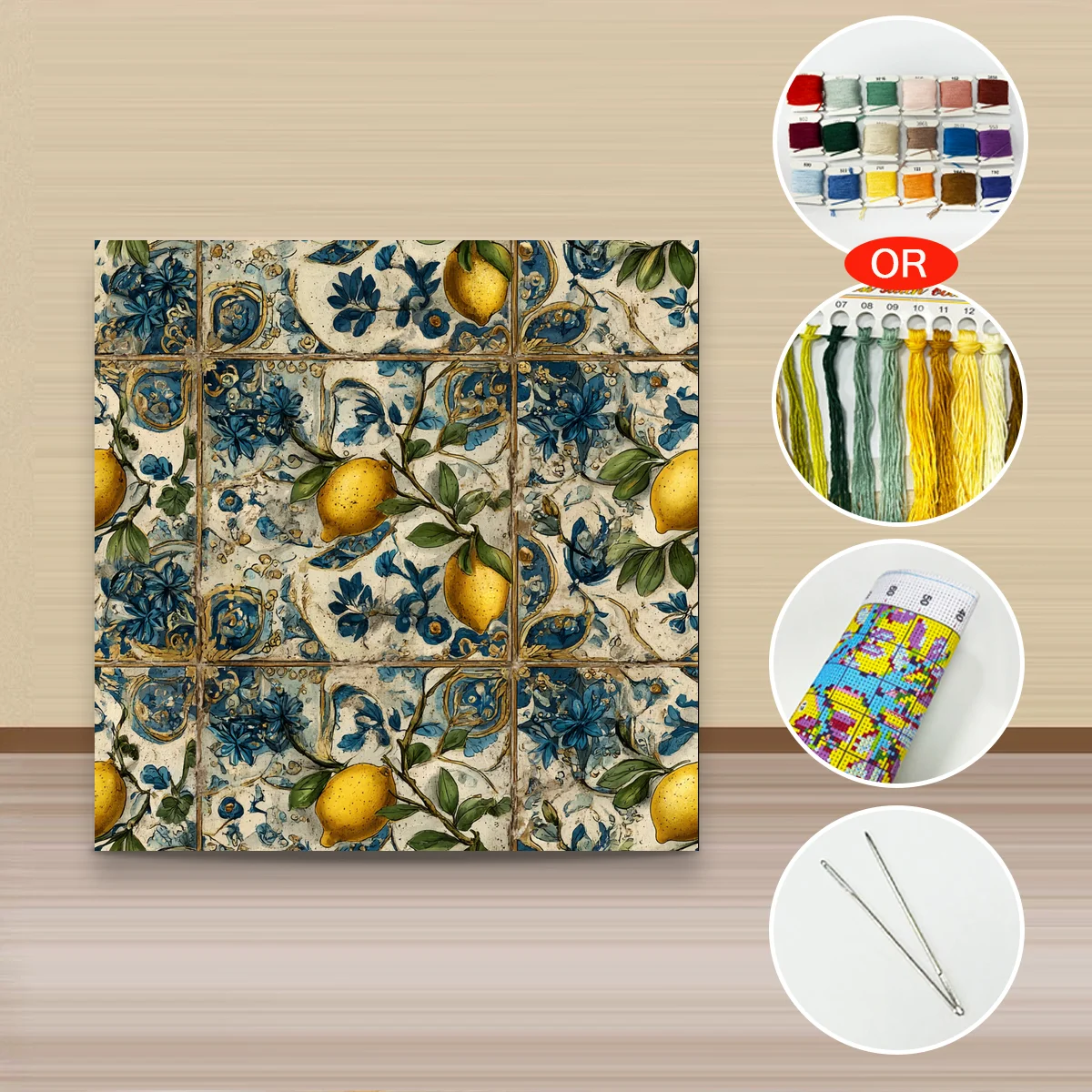 1 Stück 40x40 cm/15,74 Zoll, 11CT/14CT Kreuzstich-Set, DIY Valentinstagsgeschenk, Stickerei-Set für Festivals, Tiere – Detail 3