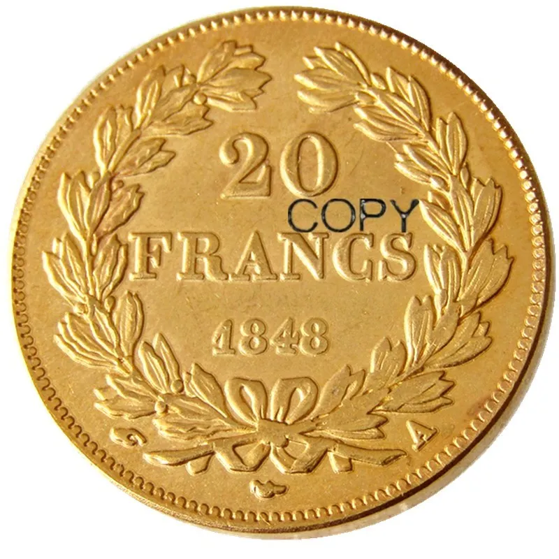 France 20 France A Set Of(1832-1848) 18pcs Gold Plated Copy Decorative Coin