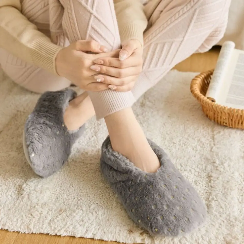 

Fashion Star Dots Thick Thermal Socks Coral Fleece Foot Warmer Sleeping Slipper Socks Hosiery Anti Slip Floor Plush Socks Women