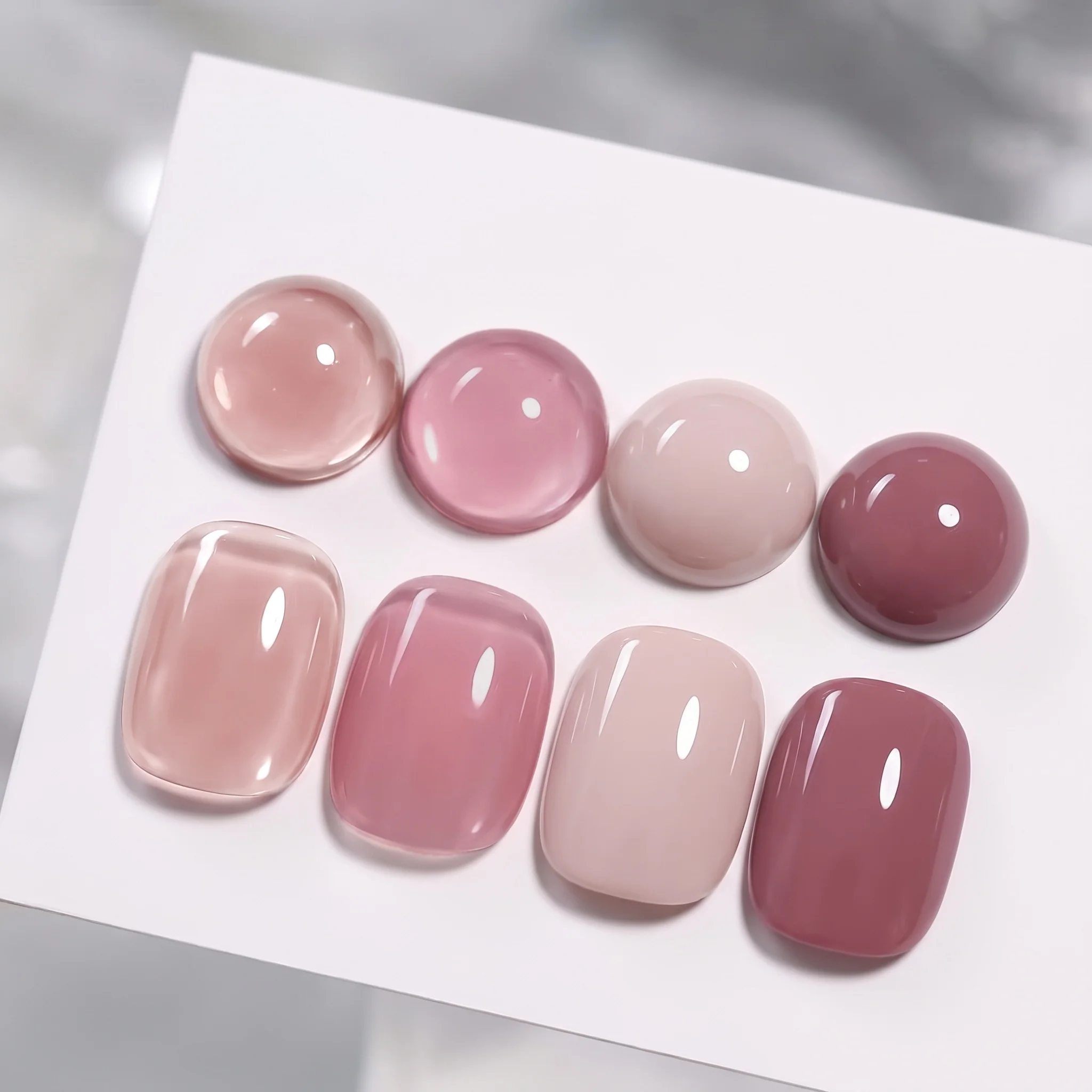 Hassleless 4Pcs Gentle Nude Bean Paste Color Nail Gel Polish Set, 4-Piece Set with Translucent Jelly Colors and Solid Colors, a Complete Set That Is Gentle and Fashionable, Can Be Used for Various Styles Such as Solid Color, Color Combination, French Manicure, Thin Application for a Translucent Look, Layered Application for Added Dimension, DIY Nail Art for Women, Nail Salon, Nail Art Enthusiasts