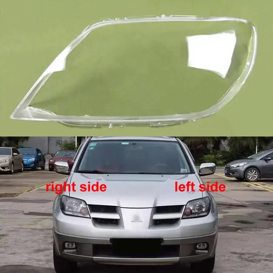 

For Mitsubishi Outlander 2004 2005 2006 Headlight Cover Lampshade Case Headlamp Lamp Shell Plexiglass Replace Original Lens